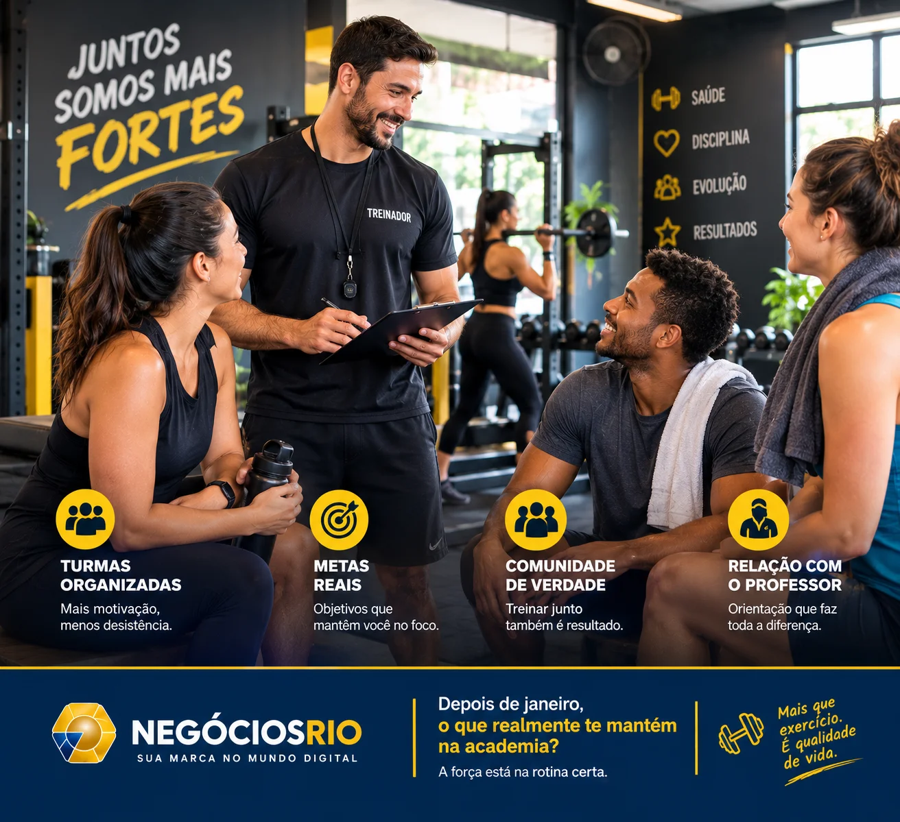 Como a academia pequena segura o aluno depois de janeiro